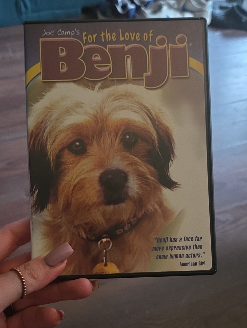 DVD Case Featuring Dog Portrait in Brown and Cream